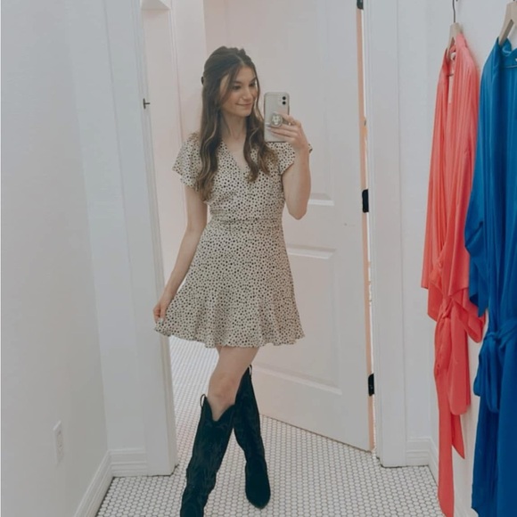 Spotted Ruffle Dress - Picture 4 of 9